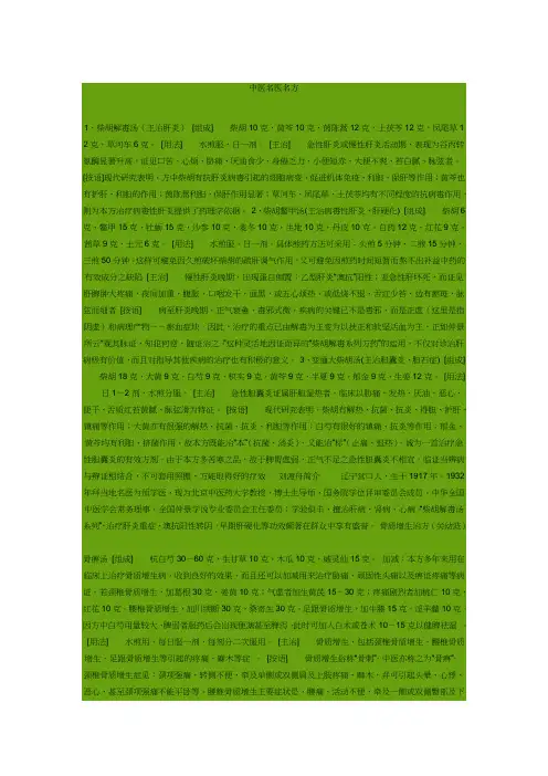 中医名医名方