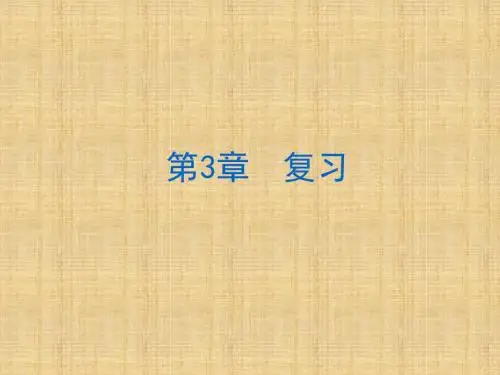 北师大版数学七年级上册第四章一元一次方程复习课件(共31张PPT)