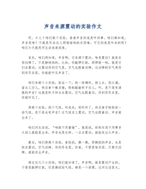 声音来源震动的实验作文