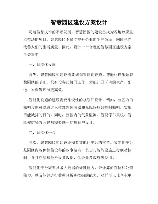 智慧园区建设方案设计