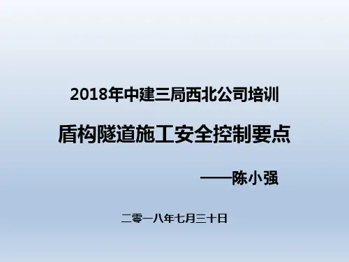 盾构隧道施工安全控制要点PPT课件