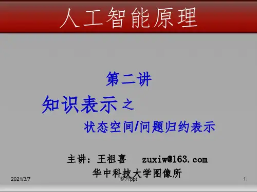 知识表示状态空间问题归约表示法