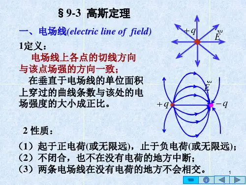 大学物理------9-3高斯定理