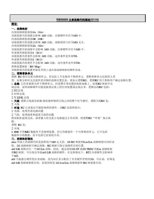 最新rbs6000主要故障码教学教材