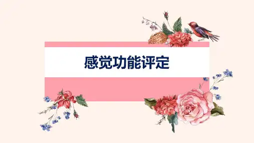 康复评定：感觉功能评定