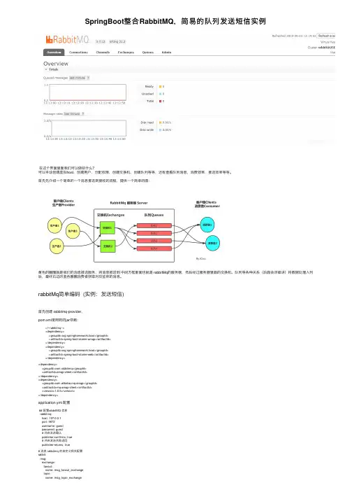 SpringBoot整合RabbitMQ，简易的队列发送短信实例