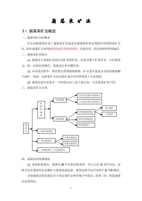 崩落采矿法