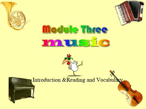 Module3 Music introduction, reading and vocabulary1