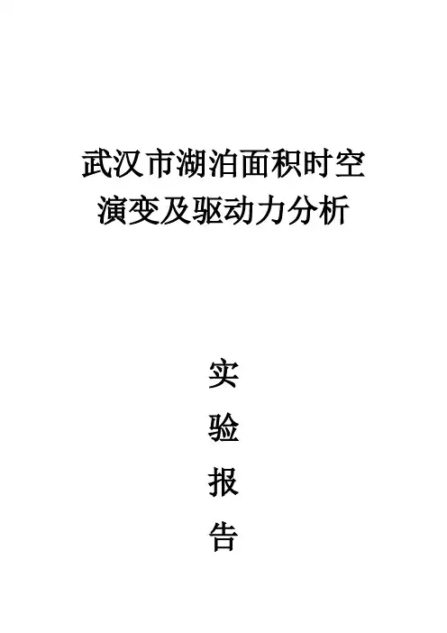 武汉市湖泊面积时空演变及驱动力分析