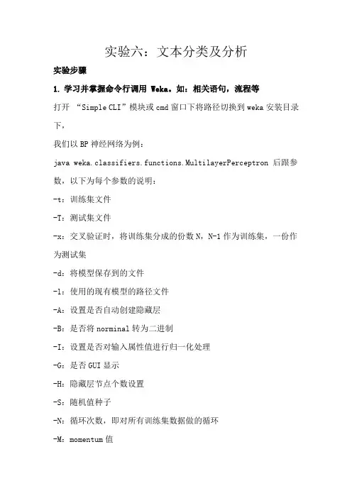 数据挖掘实验报告六