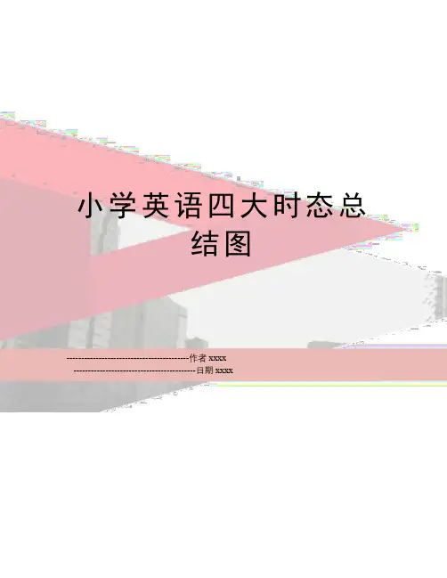 最新小学英语四大时态总结图