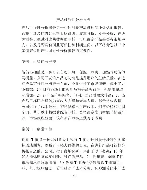 产品可行性分析报告