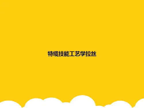 【实用】特缆技能工艺学拉丝PPT资料