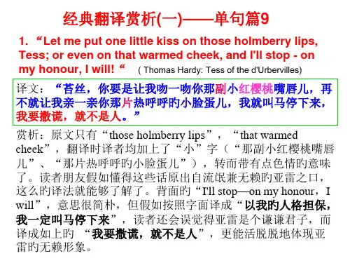 经典翻译赏析一单句篇