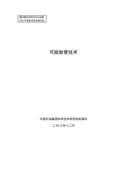 可膨胀管技术