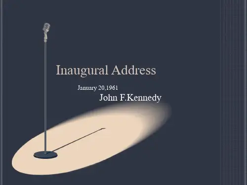 高级英语 Inaugural Address
