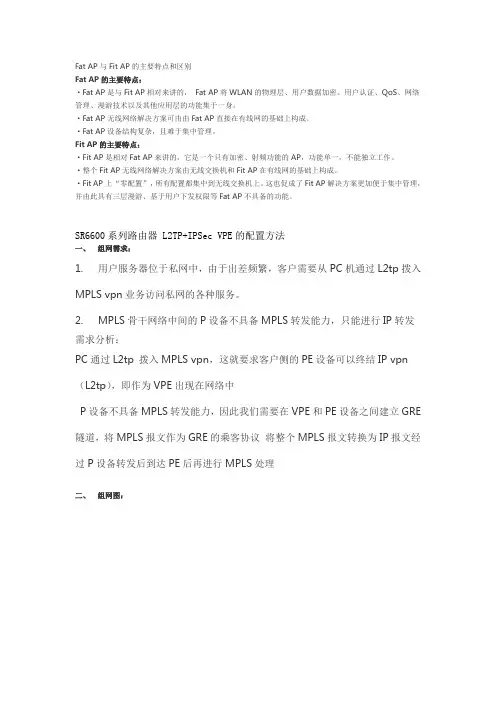 Fat AP与Fit AP的主要特点和区别