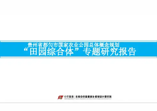 田园综合体专题研究报告最新PPT课件