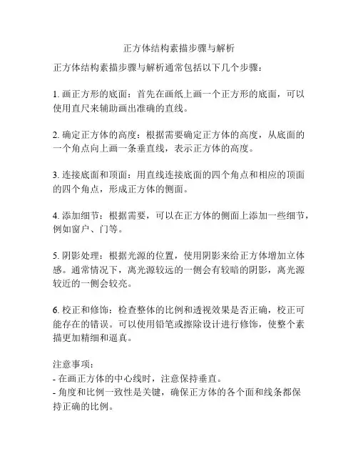 正方体结构素描步骤与解析