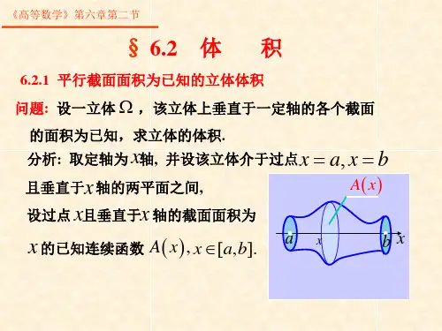 高等数学课件 第六章(6-2体积)
