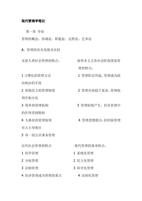 职业经理人-现代管理学笔记 精品