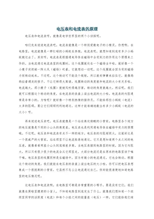 电压表和电流表的原理