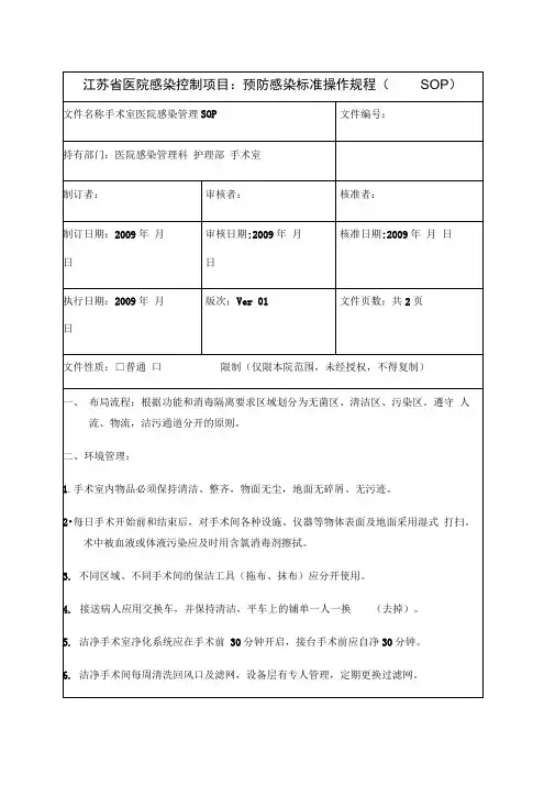 手术室目标性监测SOP