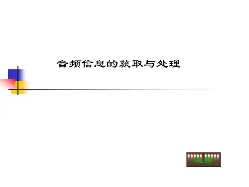 音频信息的获取与处理