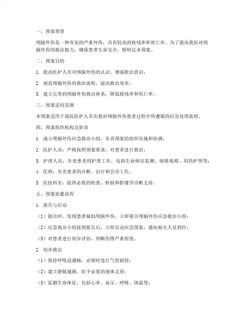 颅脑外伤应急预案及处置流程