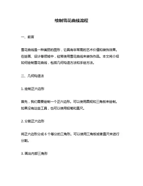 绘制雪花曲线流程