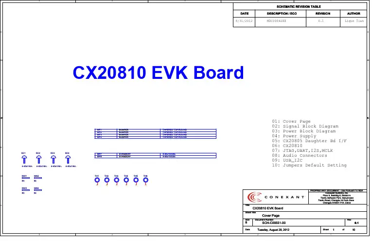 科胜讯CX20810智能音箱用麦克风阵列芯片的硬件设计参考图纸