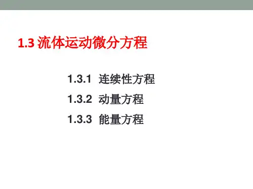 运动微分方程-理想流体流动资料