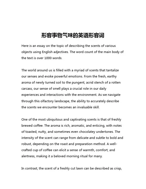 形容事物气味的英语形容词