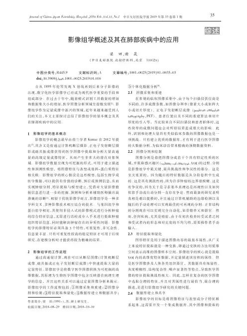 影像组学概述及其在肺部疾病中的应用