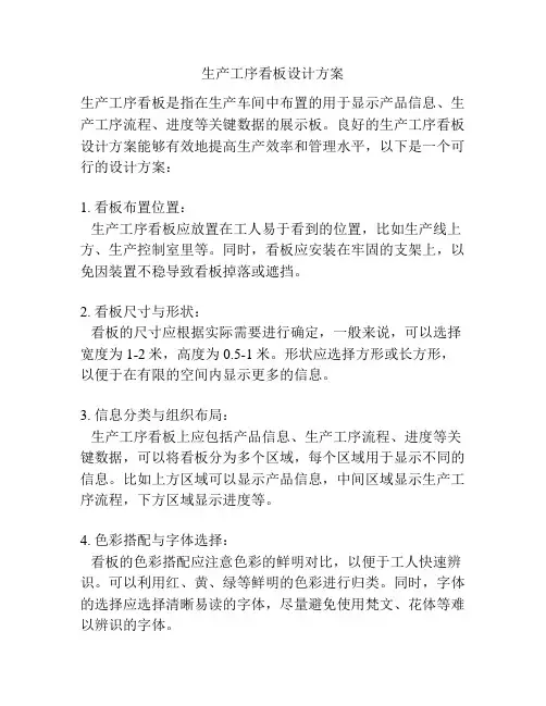 生产工序看板设计方案