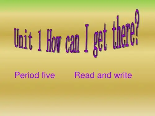 How-can-I-get-there第五课时