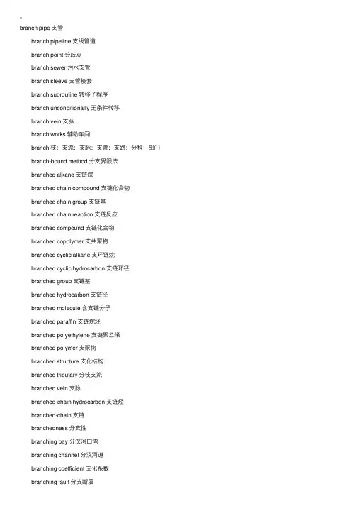 石油词汇英语翻译（B24篇）1