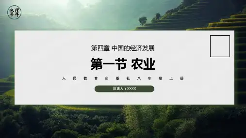 第四章第二节农业说课课件2022-2023学年初中地理人教版八年级上册