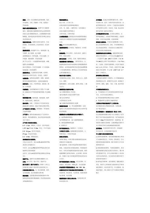 遥感导论考试重点(旗舰版)