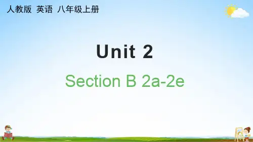 人教版八年级英语上册《Unit 2 Section B 2a-2e》课堂教学课件PPT初中公开课