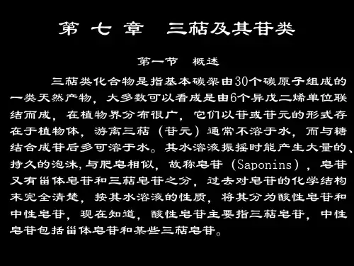 第 七 章  三萜及其苷类