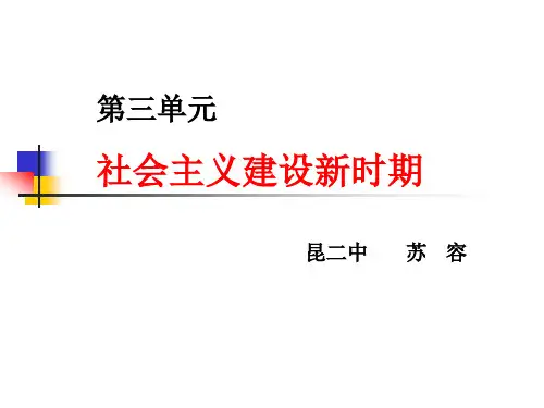 社会主义建设新时期