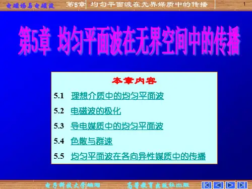 电磁场与电磁波课件ppt(电子科技大学)第五章 均匀平面波在无界媒质中的传播