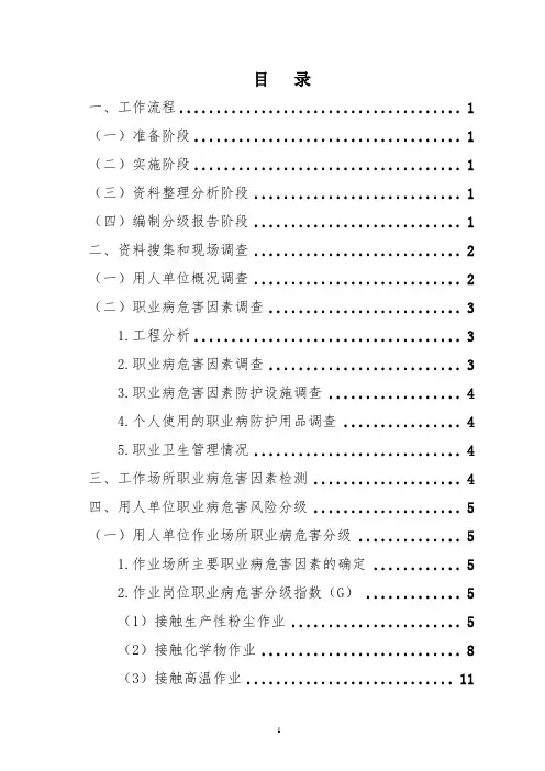 用人单位职业病危害风险分级管控体系建设指导手册