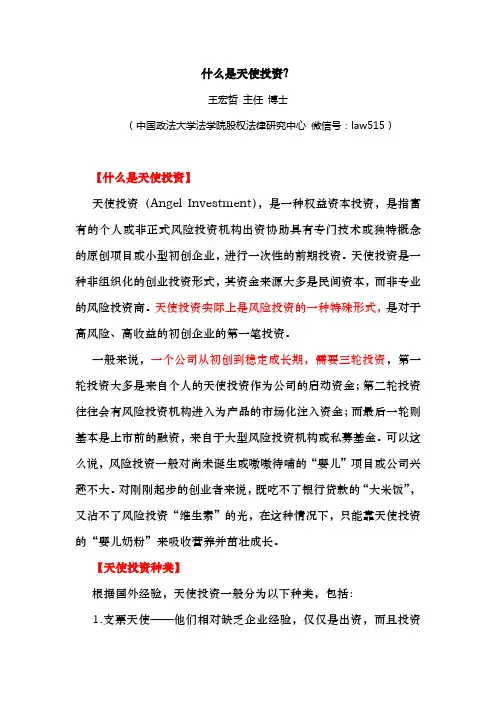 什么是天使投资？