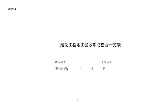 建设工程竣工验收消防查验一览表【模板】