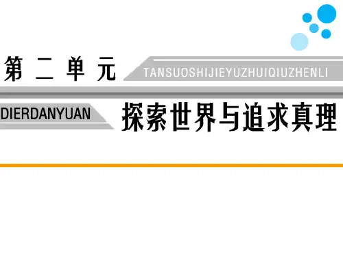高中思想政治必修4第二单元探索世界与追求真理第六课求索真理的历程第一框人的认识从何而来教学课件