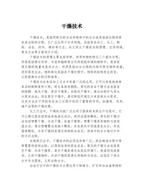 干燥技术 