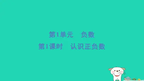 浙江省2024六年级数学下册第1单元负数第1课时认识正负数课件新人教版