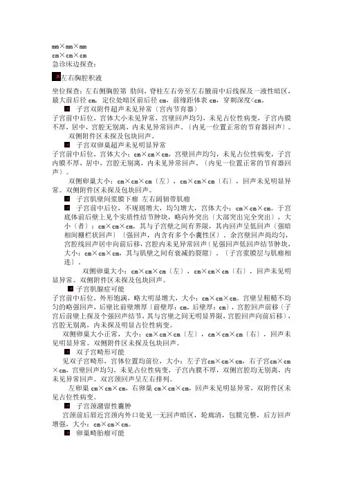 超声报告模板